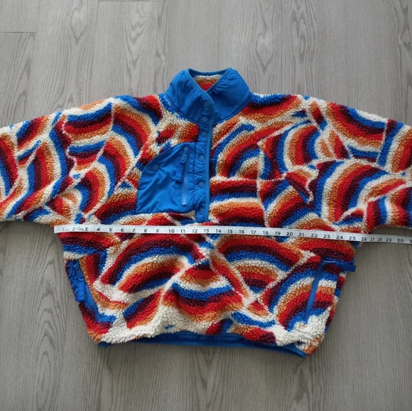 Free People Movement Hit The Slopes Printed Fleece Pullover Jacket S - Picture 9 of 14